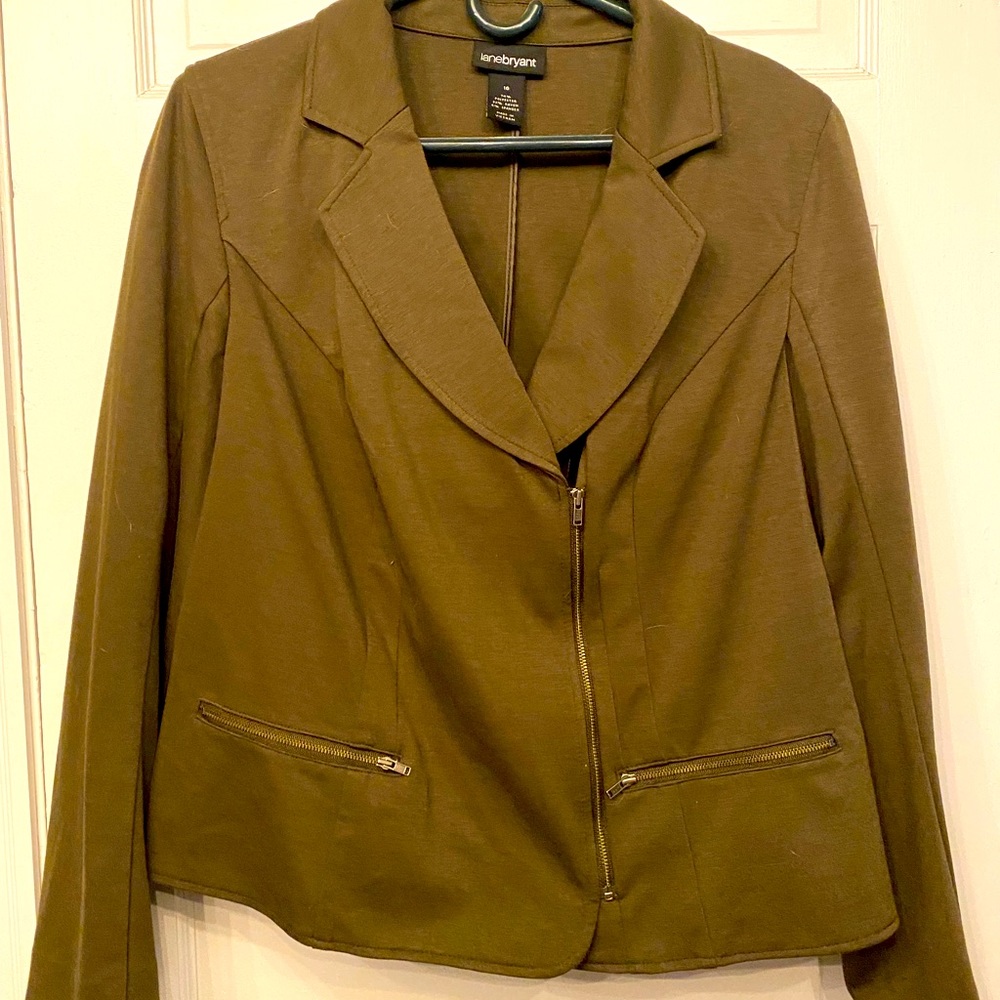 Lane Bryant soft moto style blazer.